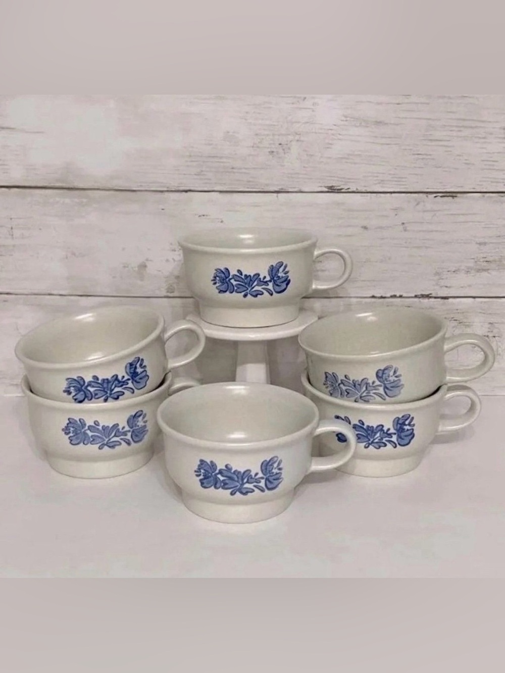 Vintage 6 pc Pfaltzgraf Yorktowne Stoneware Mugs PRICE FIRM